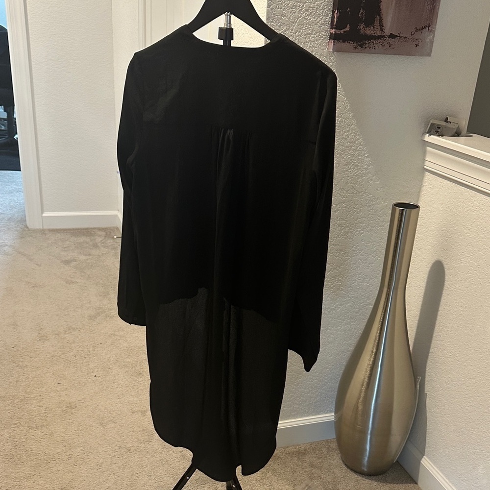 Philosophy Black Wrap-Front Long Sleeve Tunic - Picture 2 of 5